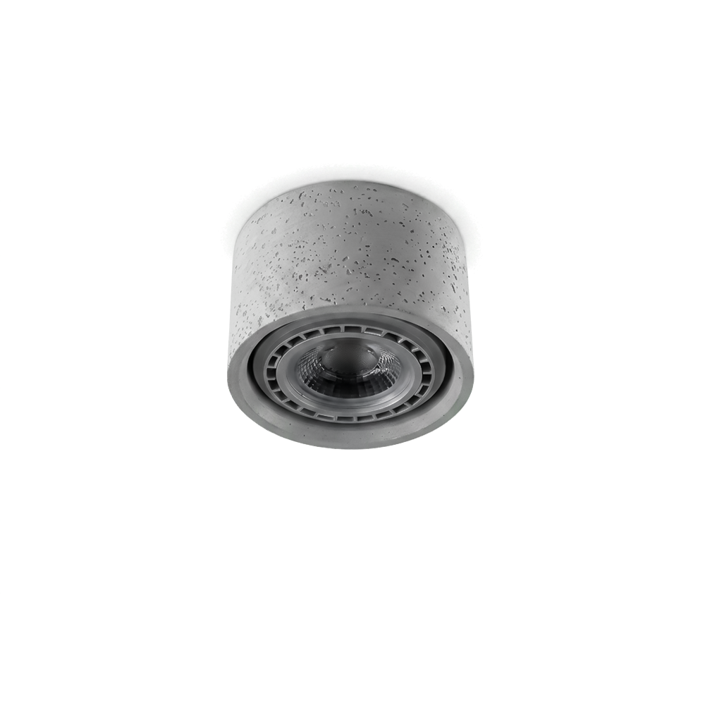 Plafonnier béton gris minimaliste salon – Modèle Orsyn