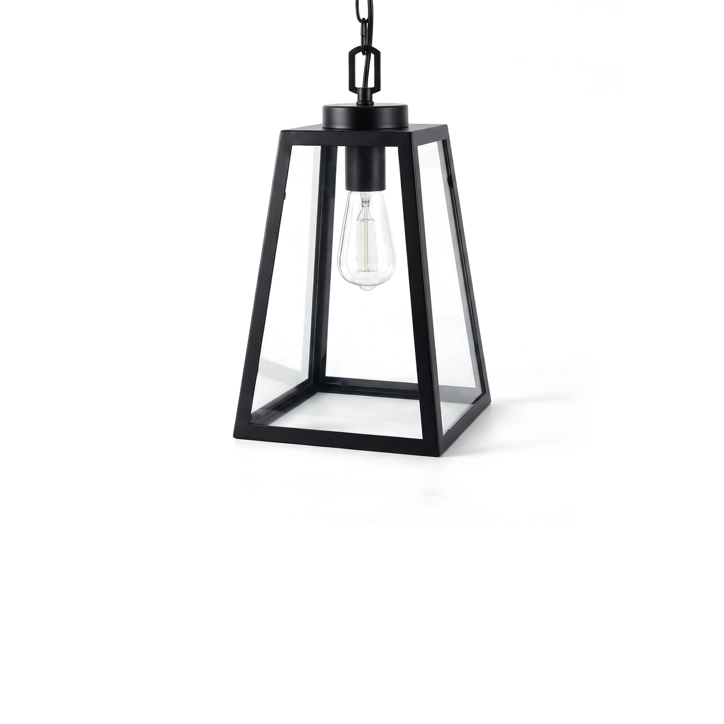 Hanglamp in smeedijzer en zwart glas voor eetkamer – Noircelest