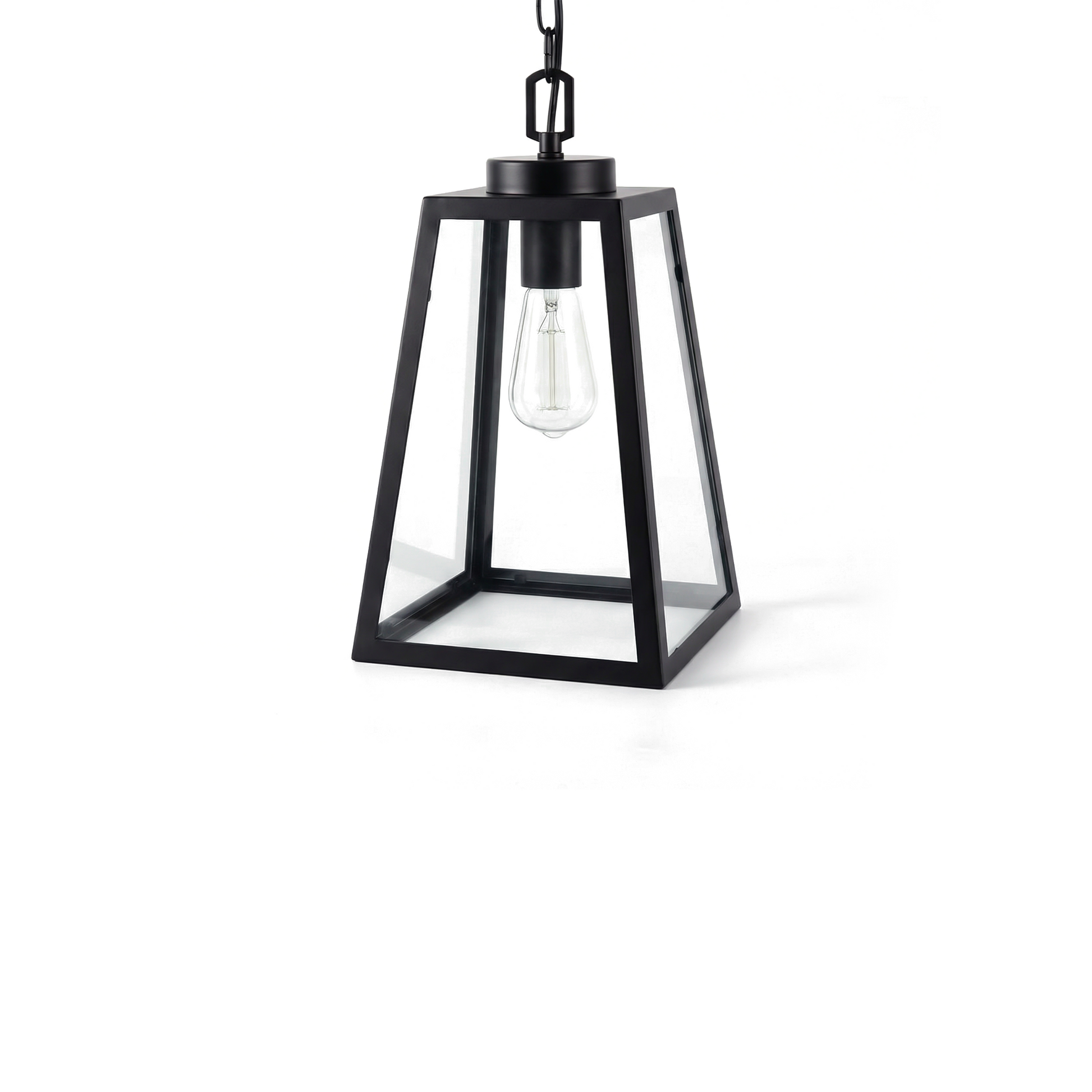 Hanglamp in smeedijzer en zwart glas voor eetkamer – Noircelest