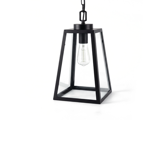Hanglamp in smeedijzer en zwart glas voor eetkamer – Noircelest