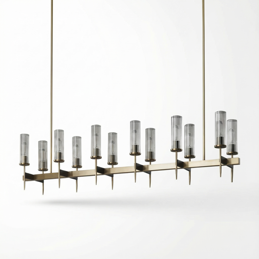 Sculpturale kroonluchter met intens glans en lichtregeling – Viora