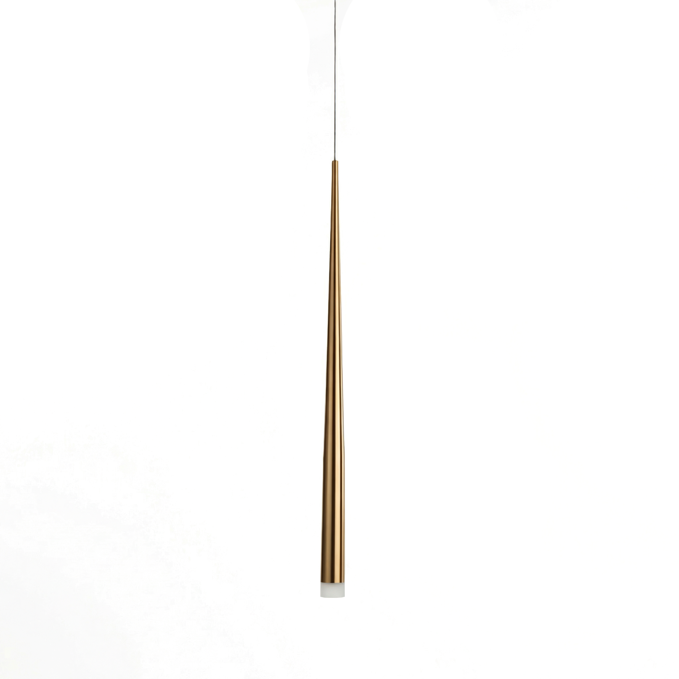 Compacte LED-hanglamp in geborsteld nikkel voor binnenruimtes – Flèche Dorée