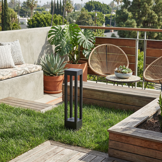 Chique buitenvloerlamp met rustgevende sfeer – Floréa