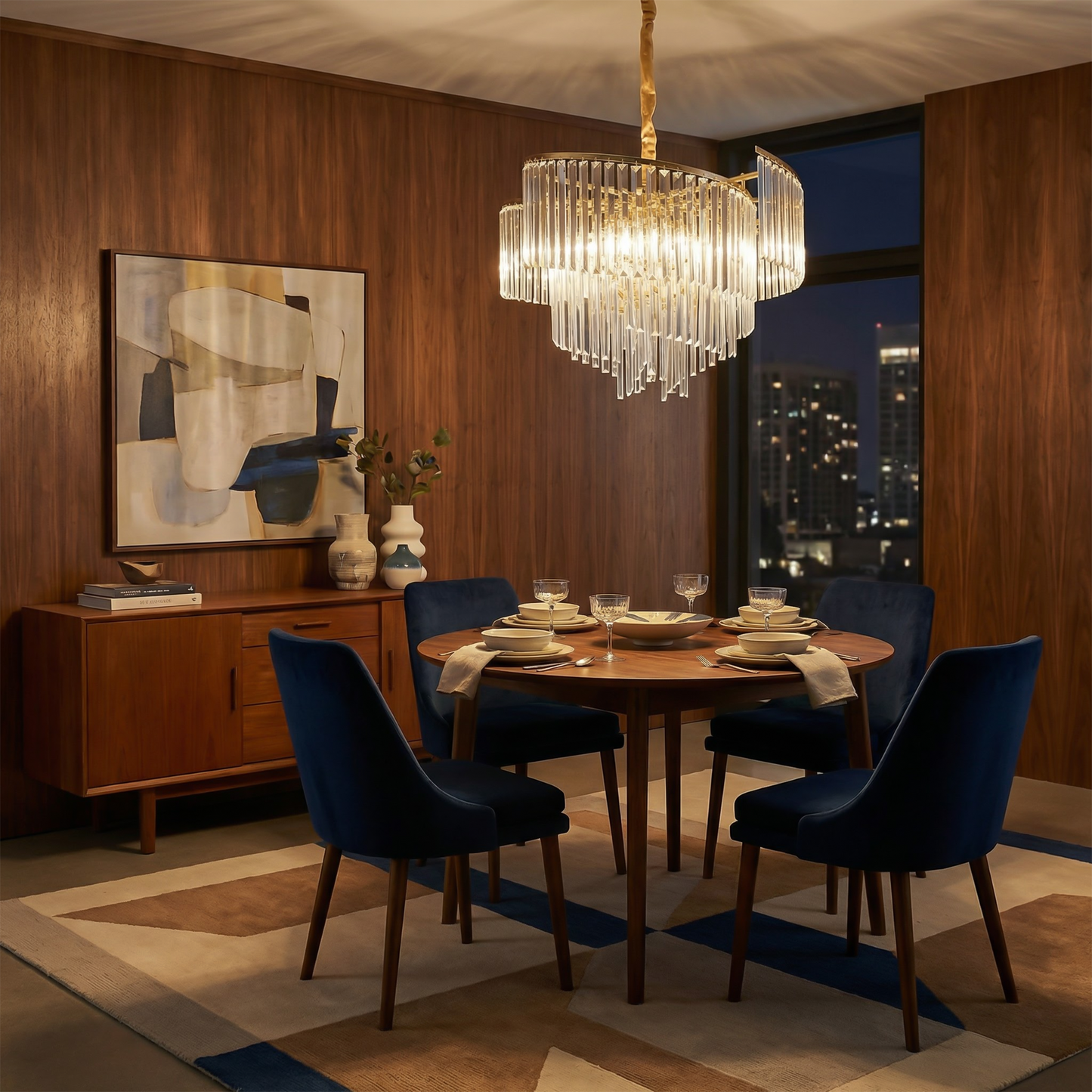 Hanglamp Artistiek Gedraaide Kristallen Majestueuze Sfeer – Illumia