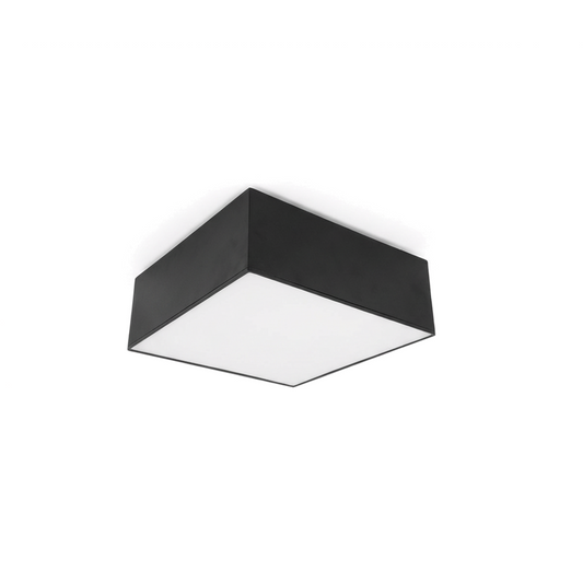Square black minimalist ceiling light for living room – Model Narythia