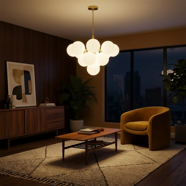 Lustre moderne en verre pour salon – Arionelley