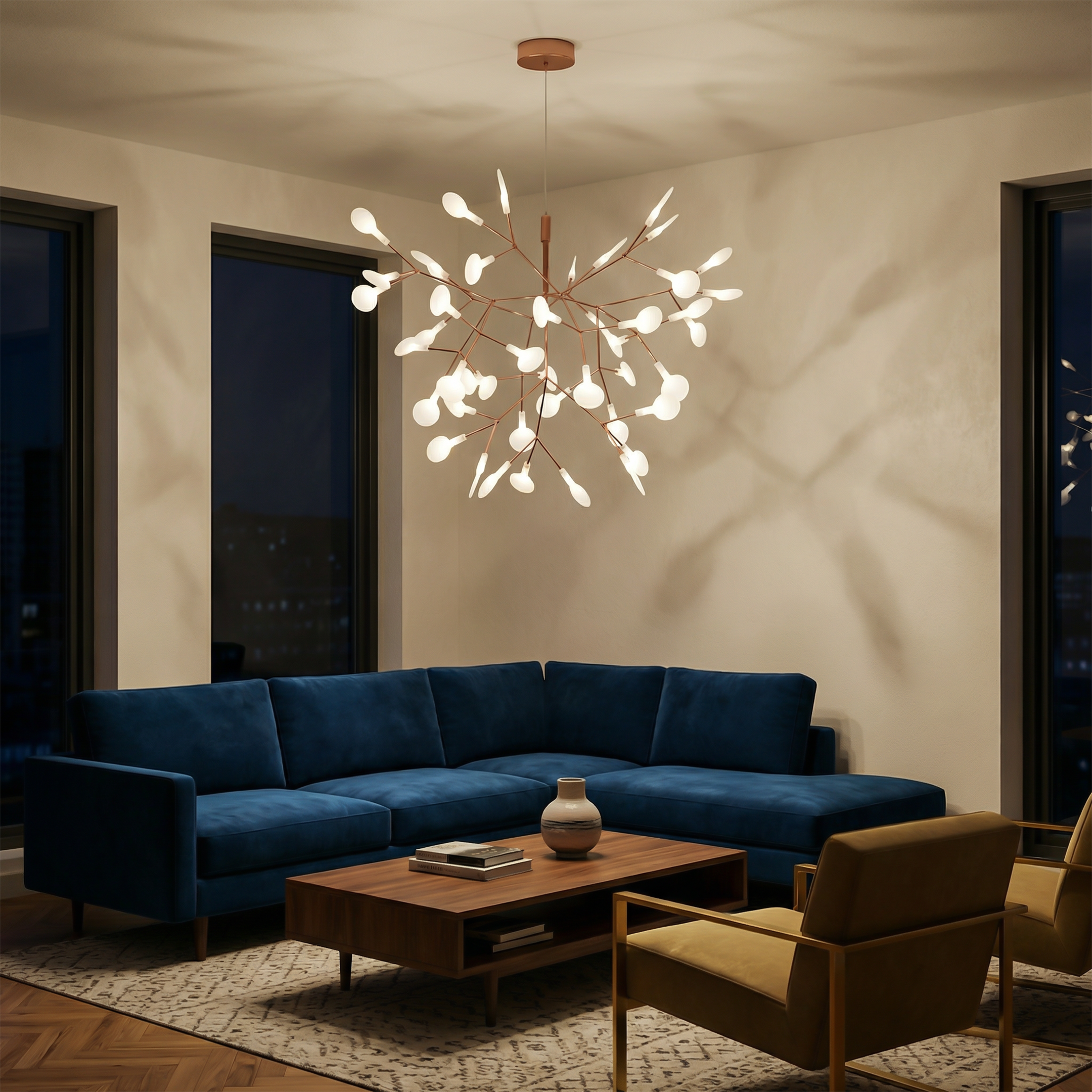 Hanglamp Design Noors Takontwerp Sculptuurglans – Firefly