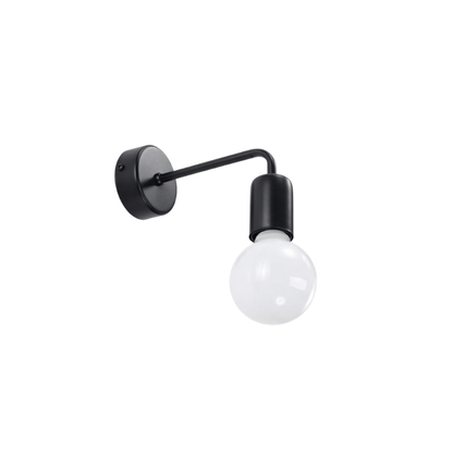 Zwarte industriële wandlamp woonkamer – Model Varello