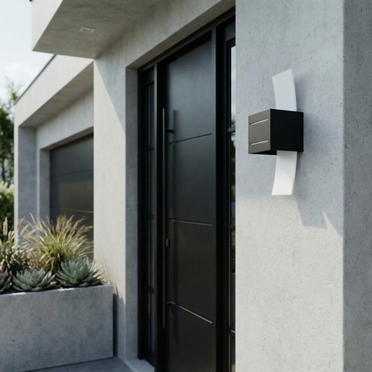 Moderne zwarte wandlamp woonkamer – model Orphéon