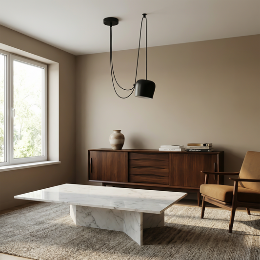 Binnen-hanglamp met minimalistische metaaldesign 45 cm – Indusline