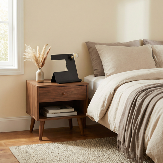 Zwarte Designbureaulamp in Staal – Modèle Neralis