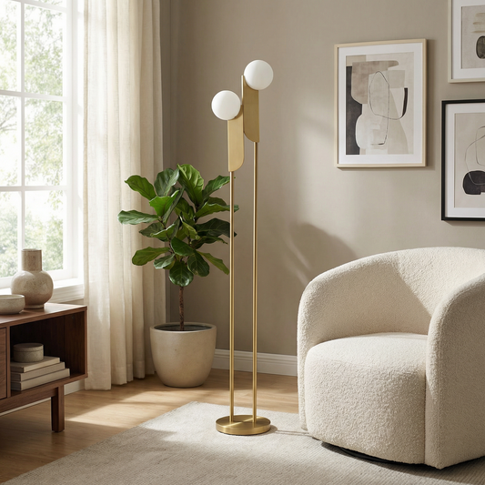 Glazen vloerlamp met modern elegantie en luxe sfeer – Reveria