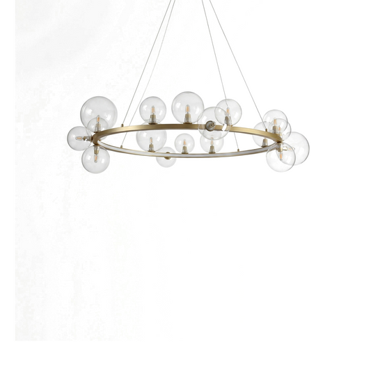 Zilveren Hanglamp Geblazen Glas Maanachtige Ambiance – Velao