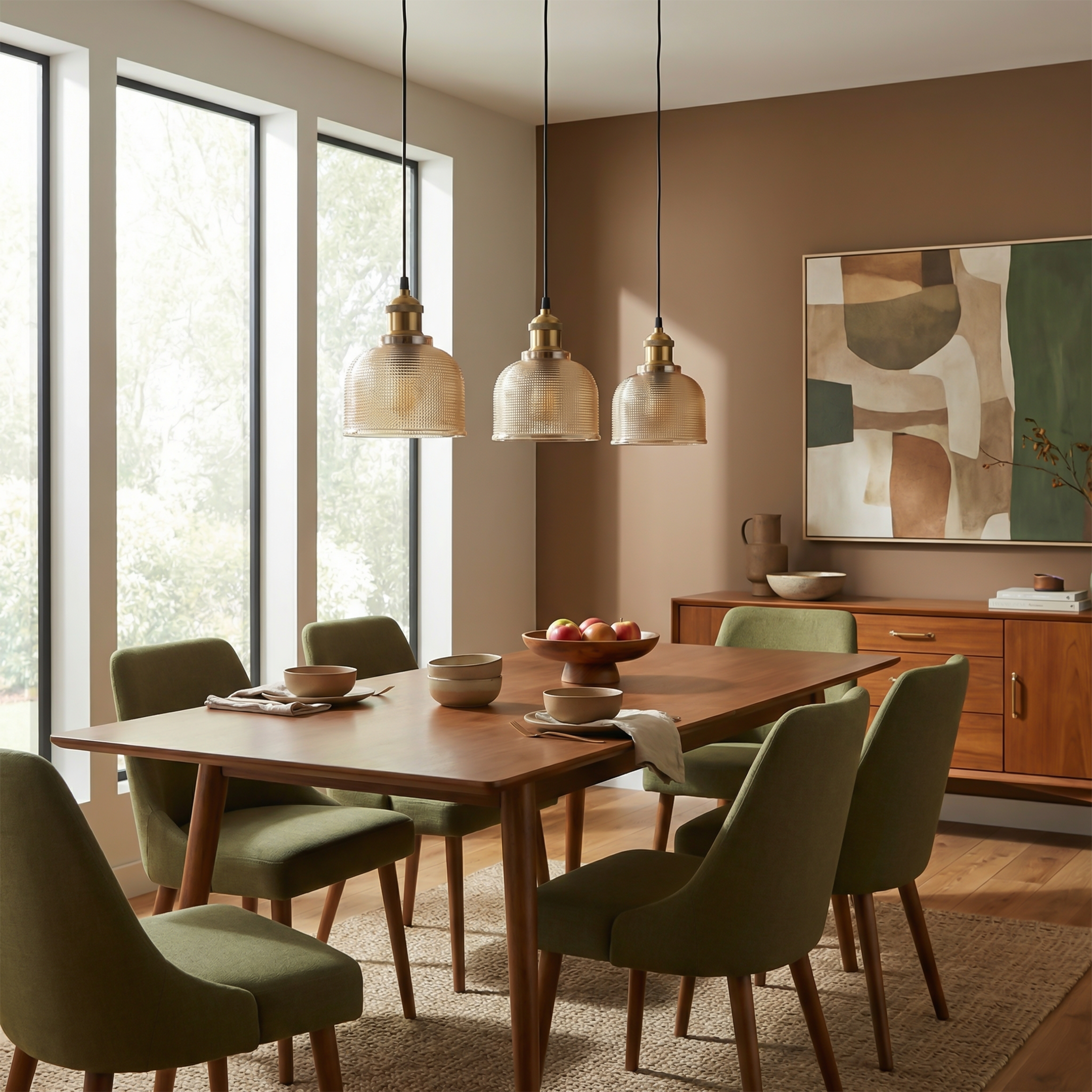 Suspension in gekleurde glazen voor eetkamer – Arcanthe