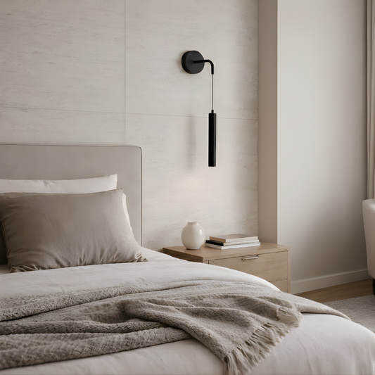 Moderne wandlamp in zwart metaal voor slaapkamer – Novalum