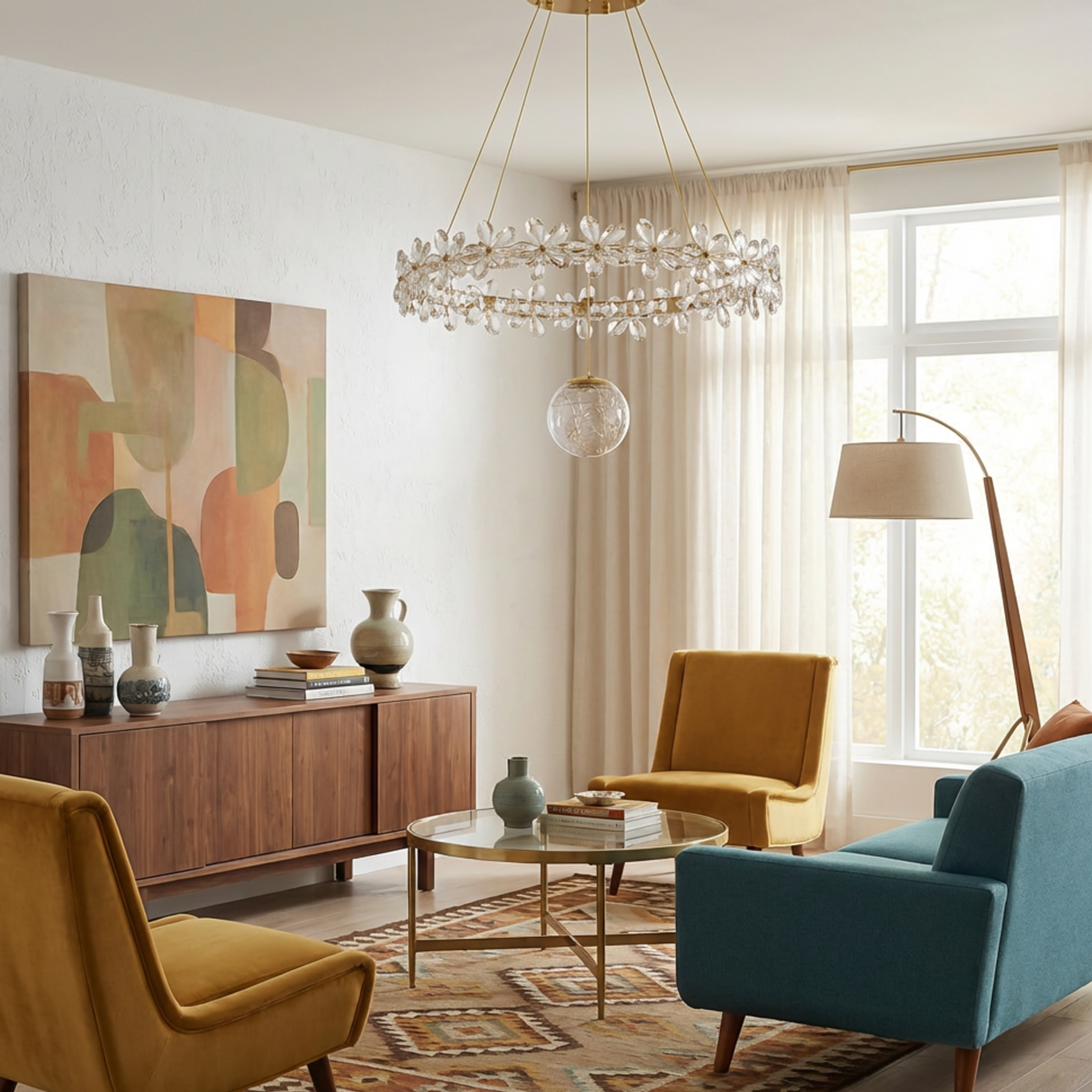 Plafonnier Design Orné de Cristaux Lumière Éclatante – Lumea