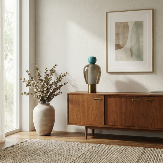 Minimalistische Bureaulamp in glas en aluminium – Artéline