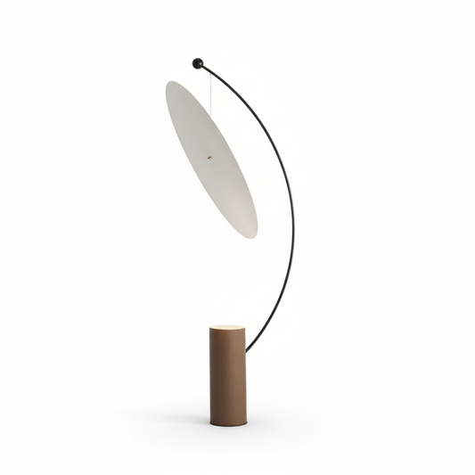 Scandinavische staande lamp met glas en LED minimalistisch design – Soléia