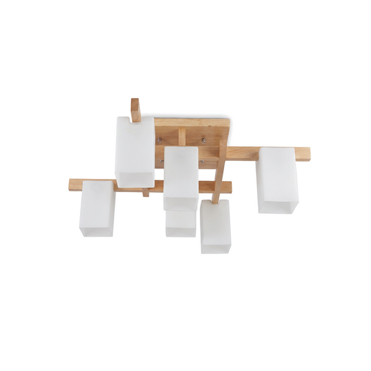 Plafonnier Bois Minimaliste LED Style Japandi – Sélénis