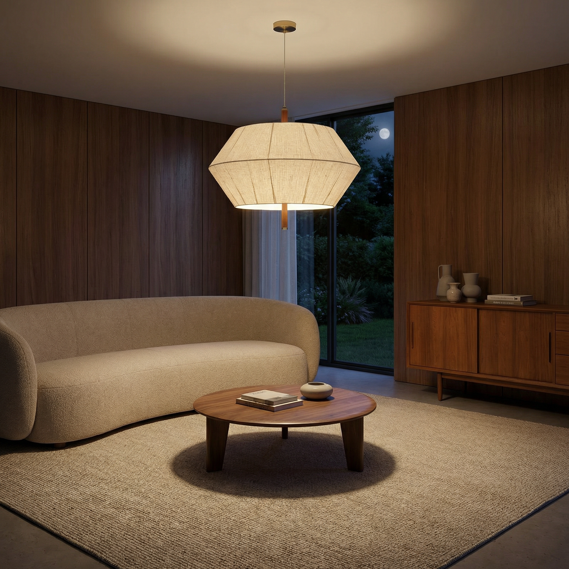 Hanglamp Neutrale Tinten Strak Design – Aura Zen