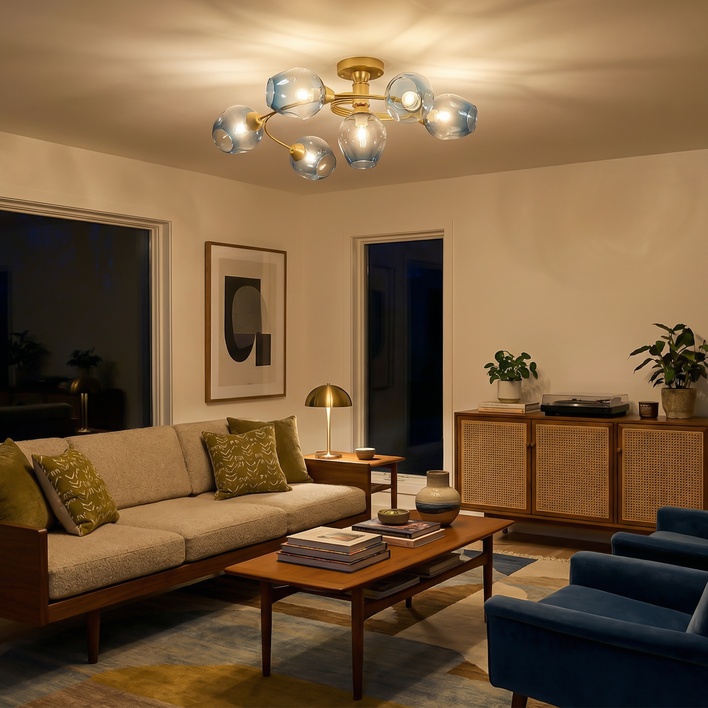 Moderne Plafondlamp met Draaibare Ringen en Geïntegreerde LED – Irisso