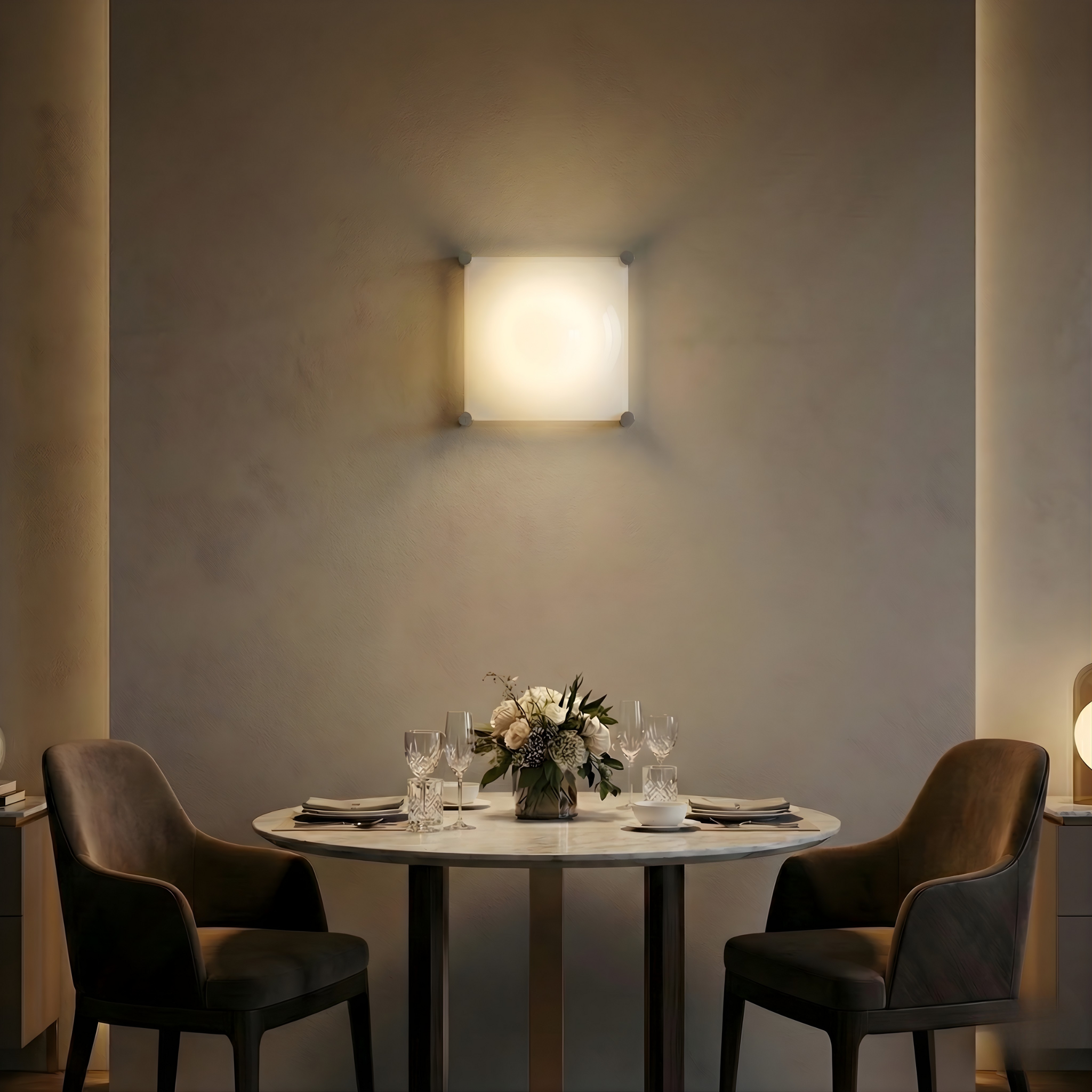 Witte Acryl Wandlamp voor Slaapkamer – Belisara