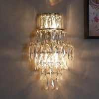 Applique murale en chrome et cristal pour salon – Cristarène