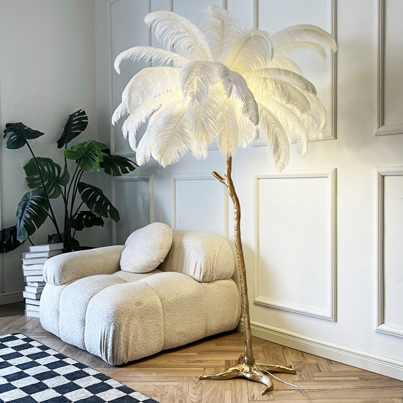 Staande Lamp Veren Glamoureuze Sfeer Ambachtelijke Elegantie – Plumo