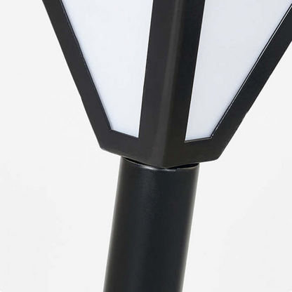 LED buitenlamp in zwart metaal met eigentijds design – Oranys