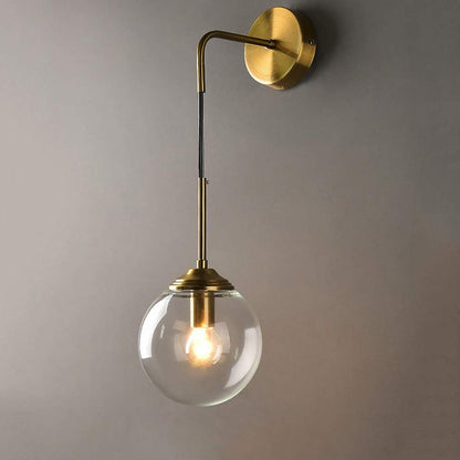 Velix Wall Sconce Glass Globe and Electroplated Metal - View 7