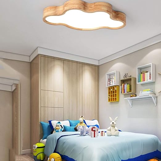 Plafonnier LED Style Scandinave avec Structure Bois – Soluna