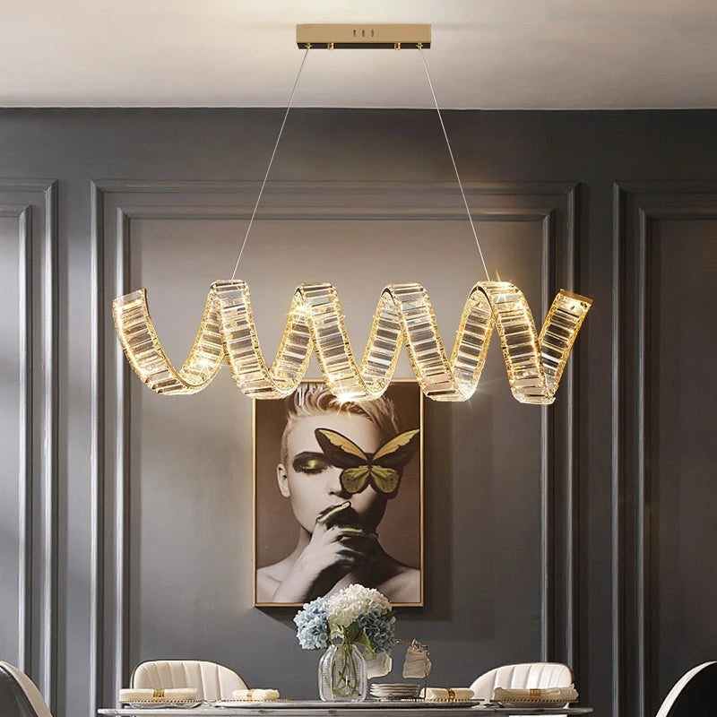 Plafondlamp Design Helicoïdale Verfijnd Glans – Florale