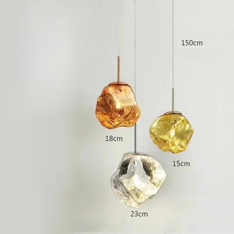 Suspension Tendance Hauteur Ajustable Style Verre Métal – Aurora Nordica