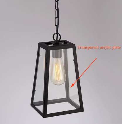 Hanglamp van smeedijzer en zwart glas voor eetkamer – Noircelest