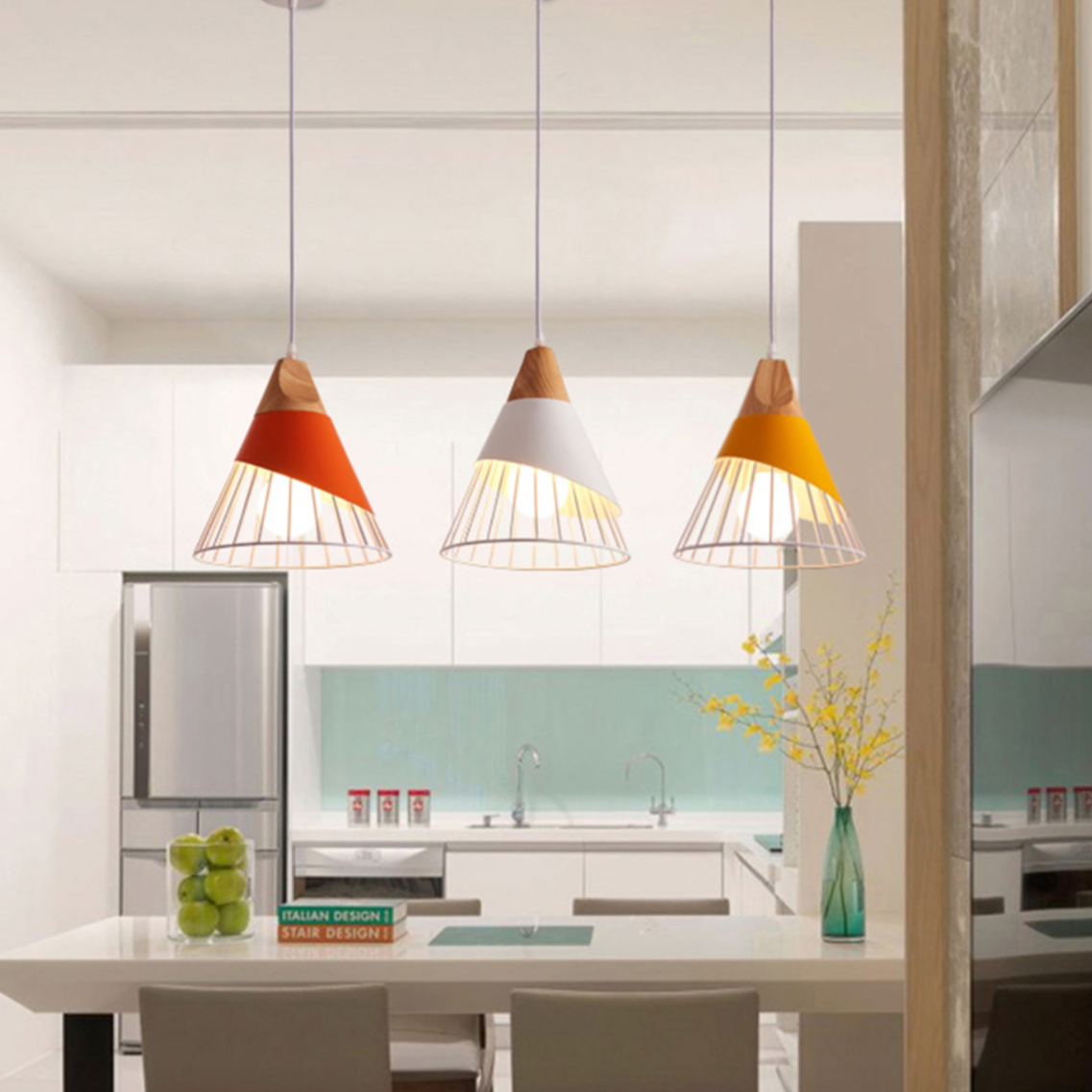  Suspension Bois Naturel Design Cage – Rylia