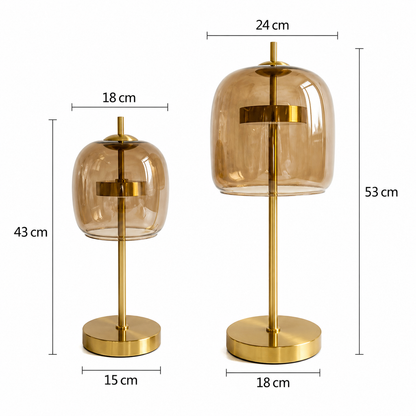 Lampe de Chevet Globe en Verre – Xiumis