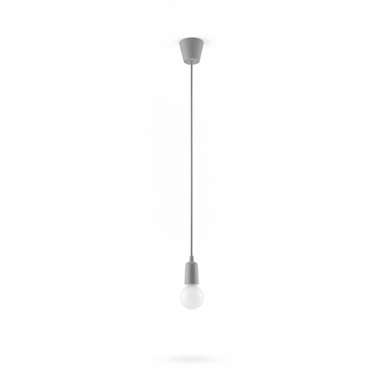 Minimalistische grijze hanglamp voor woonkamer – Eryndra