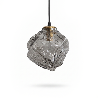 Scandinavische glazen hanglamp met lava-effect – Volcano
