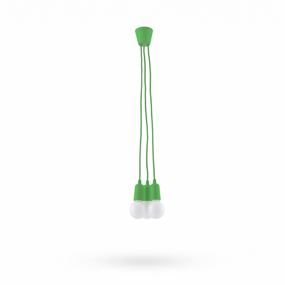 Minimalistische groene hanglamp met 3 lichten – Veridra