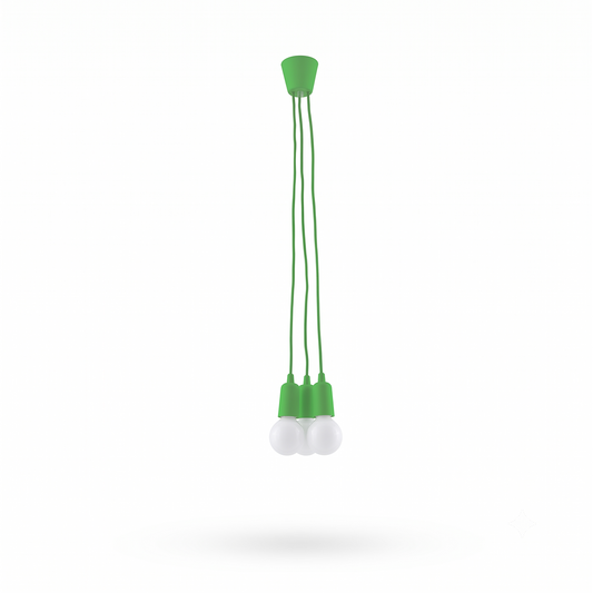 Minimalistische groene hanglamp met 3 lichten – Veridra
