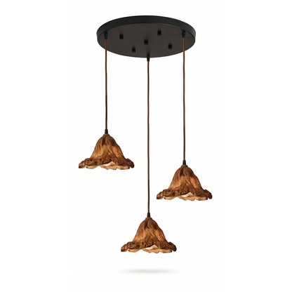 Suspension Volcanique Vintage en Résine Feuilles de Lotus – Rustiqo