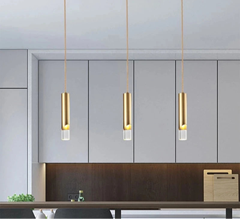 Hanglamp Aluminium Goudkleurig LED Design Strak Goud – Innicio