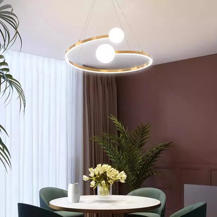Lustre Doré Design Minimaliste & Luxe Contemporain – Zenya