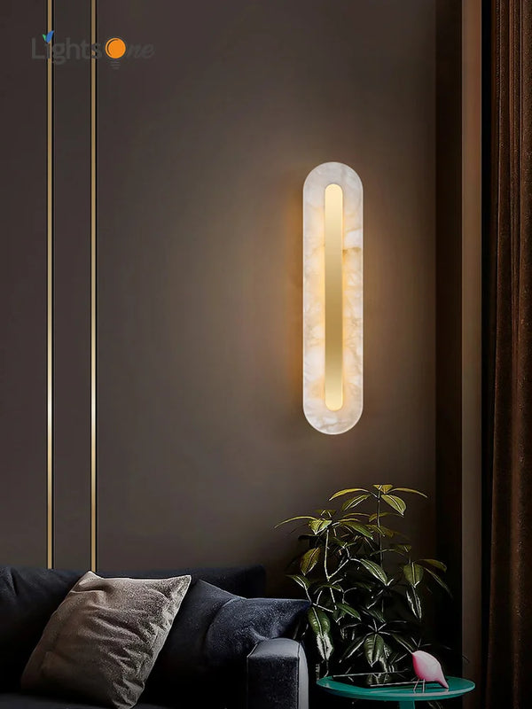 Applique murale en cuivre et marbre pour chambre – Marmoréa