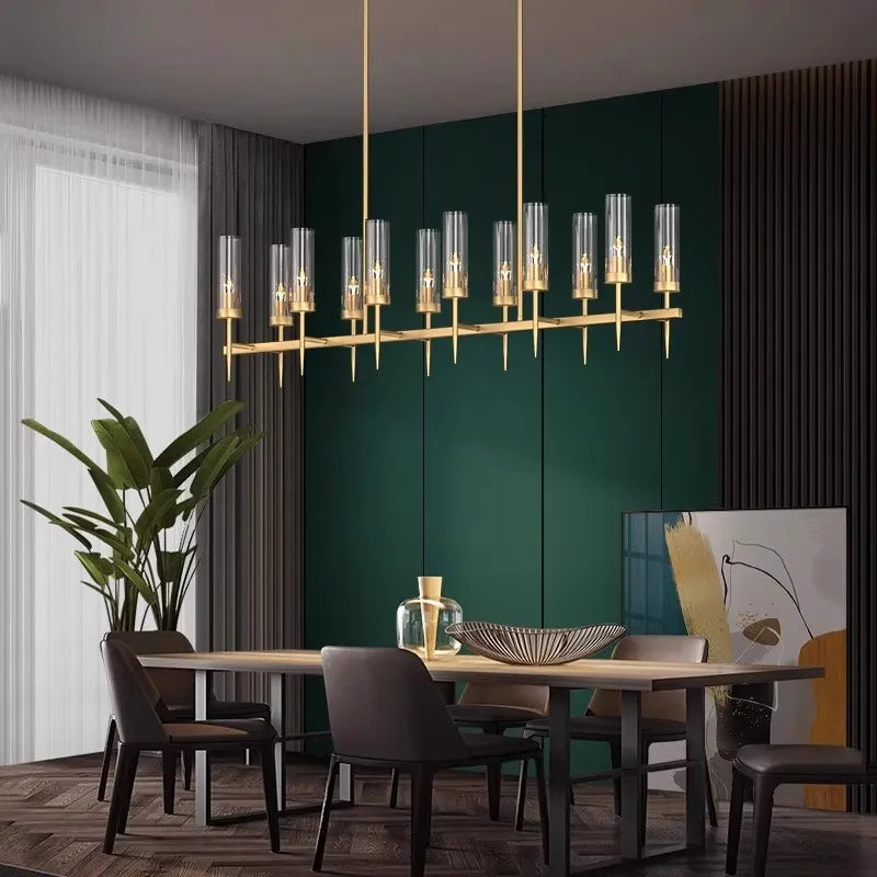 Lustre Sculptural Intense à Reflets Nobles et Contrôle de Lumière – Viora