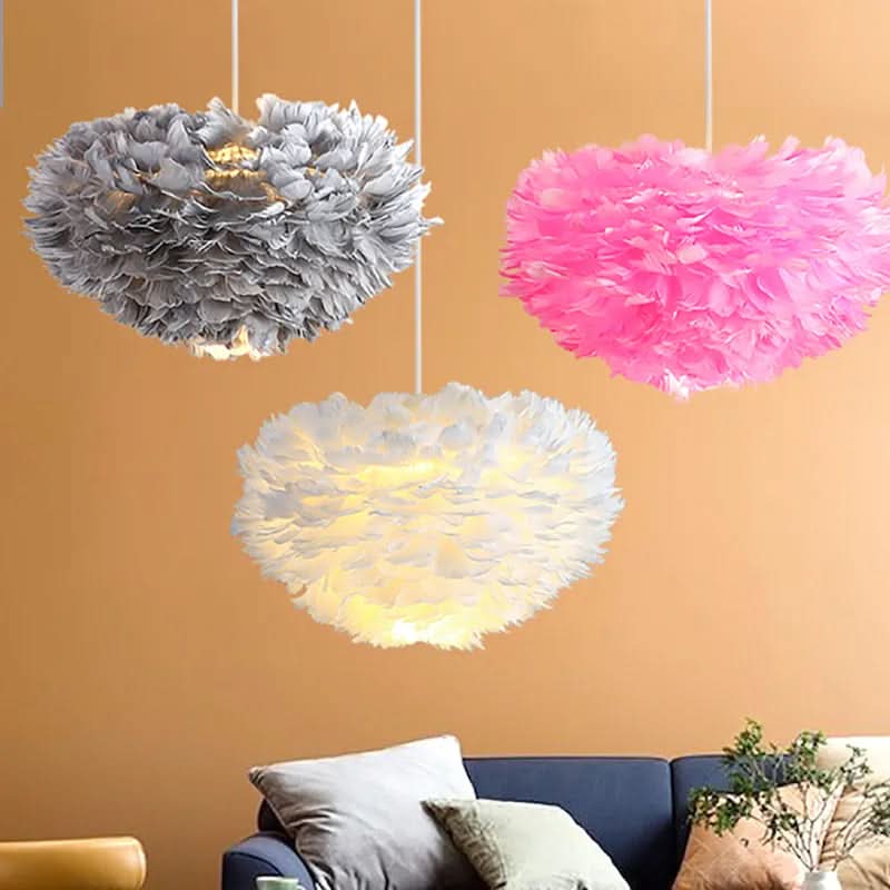 Suspension Originale Texture Plumes Couleurs Variées – Piuma
