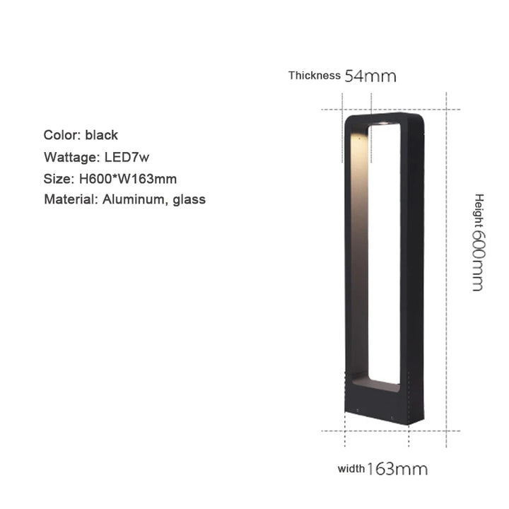 Lampadaire de jardin moderne en aluminium – Arclumia
