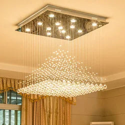 Plafonnier Haut de Gamme Style Luxueux avec Cristaux Suspendus – Futura