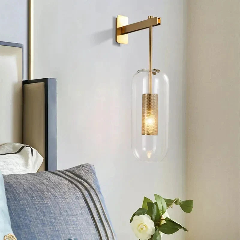 Decoratieve wandlamp glad design met verfijnd glans – Astrélia