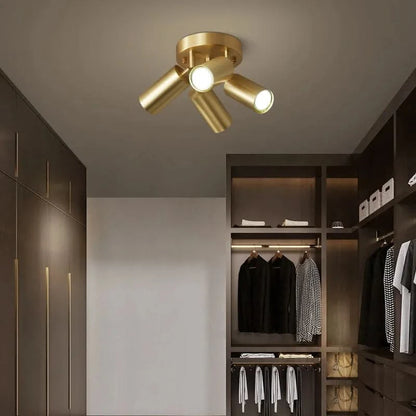 Minimalistische Gouden Dubbele LED Plafondlamp – Laiton